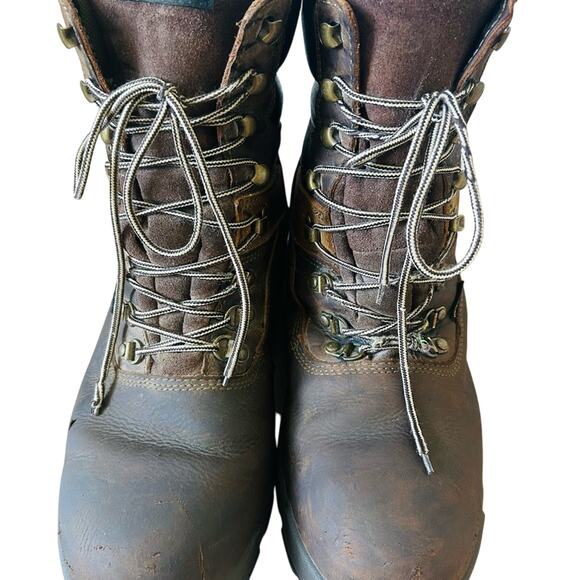 Wolverine Men’s Brown Leather Waterproof Lace-Up Work Boots - Picture 1 of 5